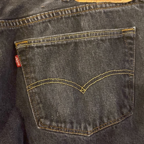 Levi’s Men’s Original 501 Shrink to Fit Distressed Bleached Button Fly Jean W40 - Picture 8 of 14